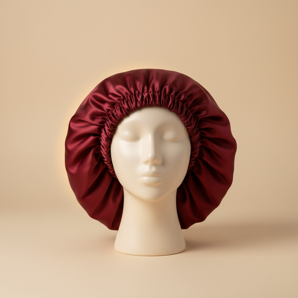 Bonnet Satin Nuit Bordeaux