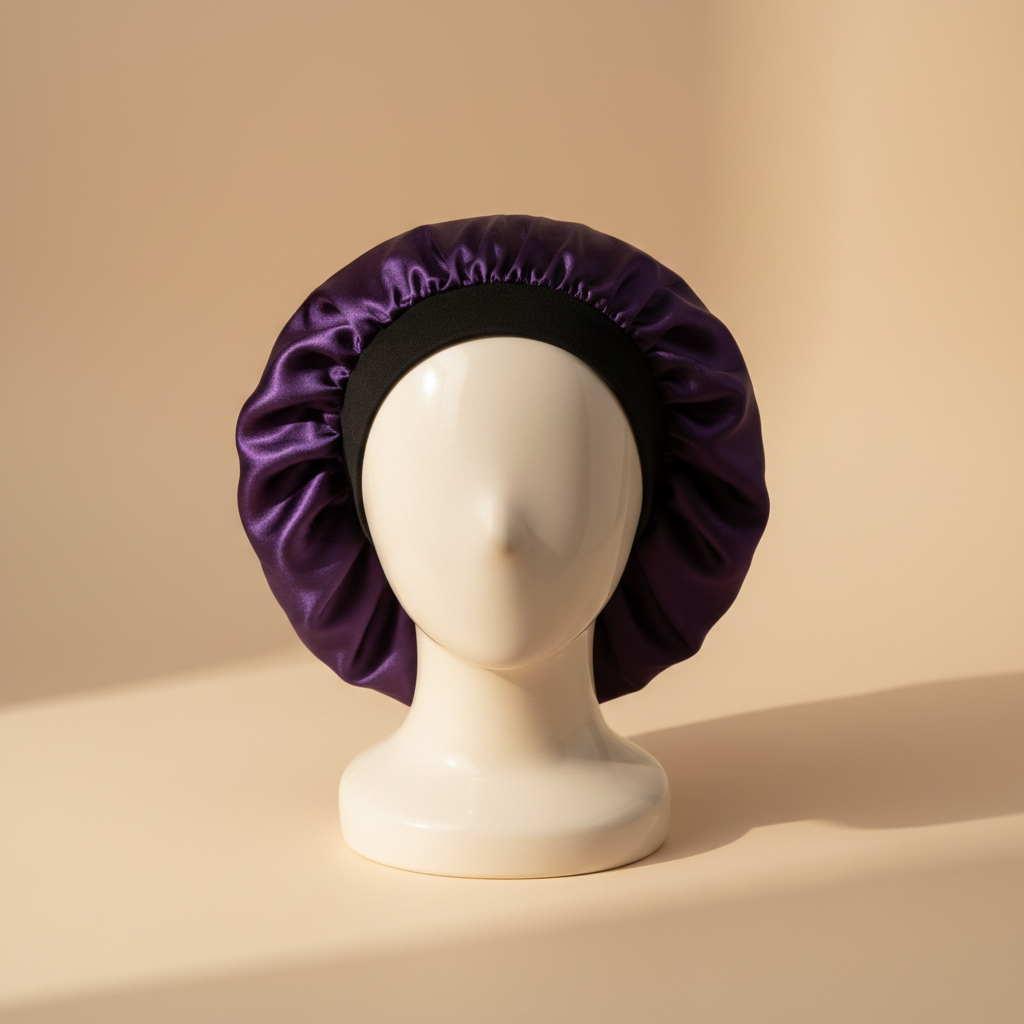 Bonnet Satin Nuit Violet Fonc�