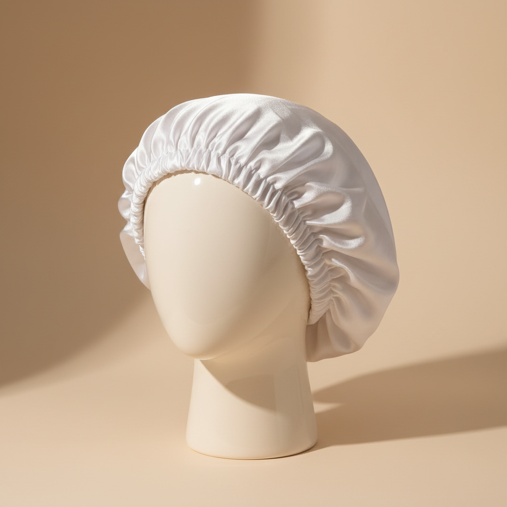 Bonnet Satin Nuit Blanc